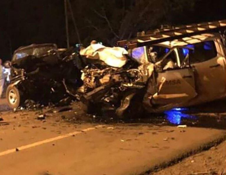 Dos fallecidos en un siniestro vial sobre Ruta 14. (Foto: El Territorio)