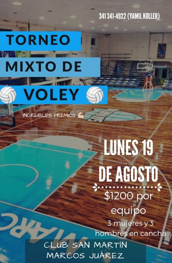 Torneo de voley mixto. Gentileza: David Panda Gutierrez.