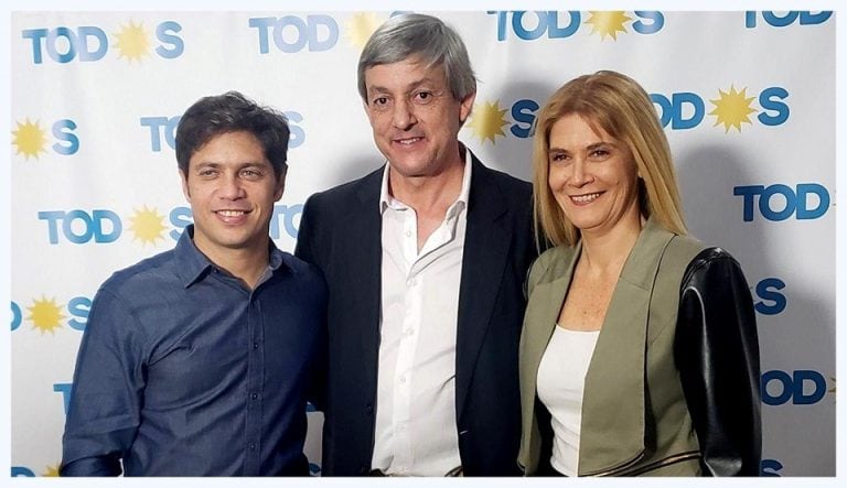 Axel Kicillof, Jorge Cortés y Verónica Magario.