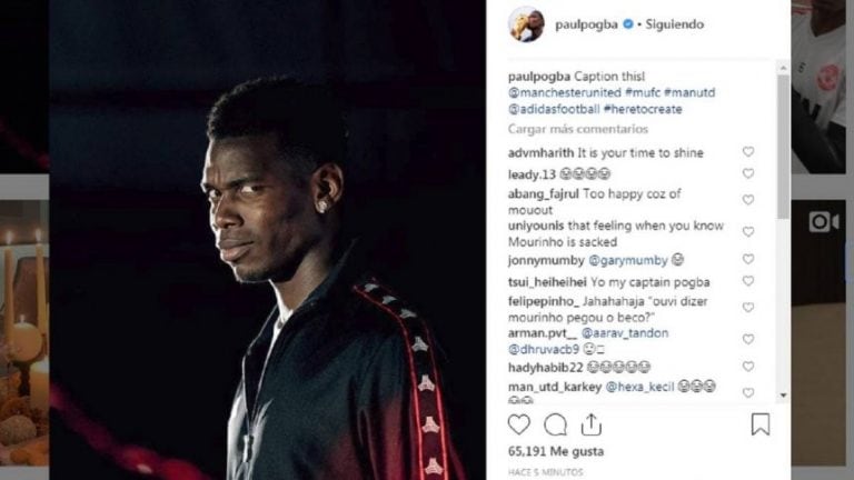 La publicación de Pogba que luego borró. (Instagram)