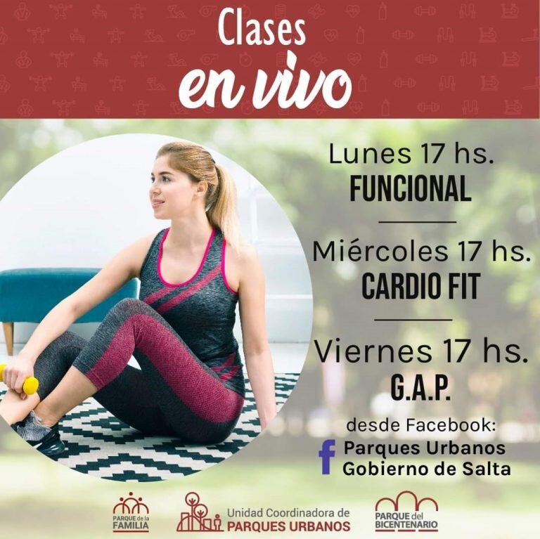 Los Parques Urbanos salteños ofrecen clases virtuales de actividad física (Ministerio de Turismo y Deportes)