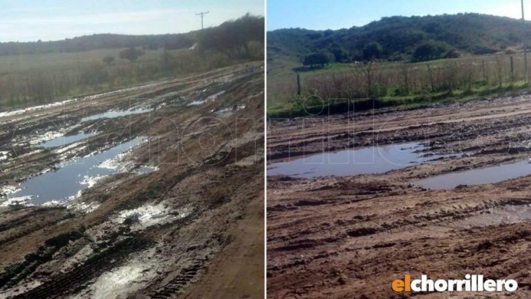 Caminos intransitables en San Luis.