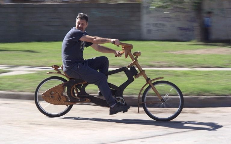 madera bicicleta