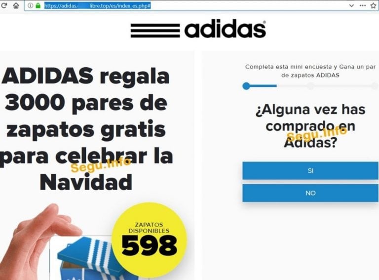 Advierten sobre una estafa por WhatsApp que simula ser una promoción de Adidas. (Web)