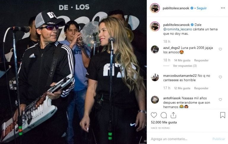 El sábado, el cantante compartió una foto en su Instagram.