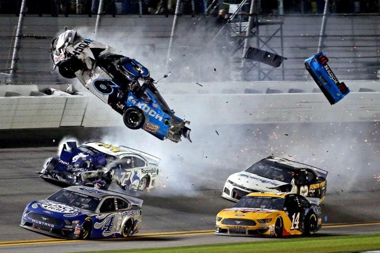 El impactante accidente en la 62ª carrera Daytona 500 de NASCAR (Foto: Peter Casey-USA TODAY Sports)