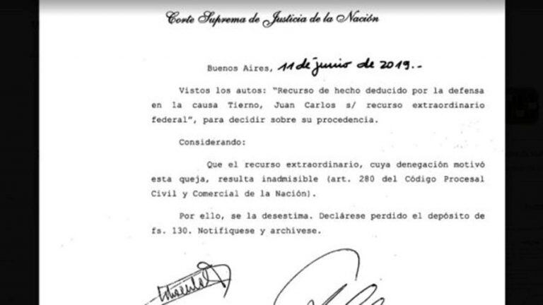 Copia de la Resolución de la Corte (Diario Textual)