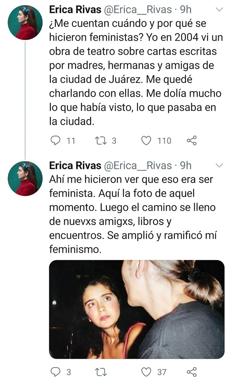 La publicación de la actriz (Twitter)