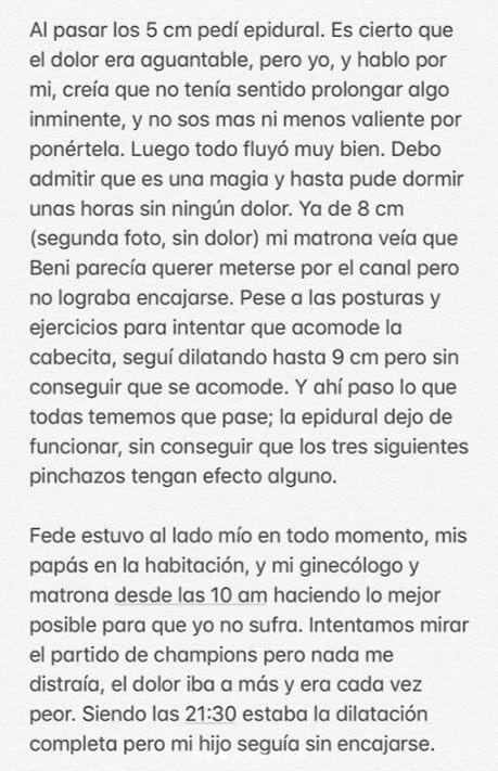 La carta que compartió Bonino a través de su Instagram (2).