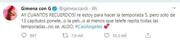 Los tuits por el regreso de Casi Ángeles (Twitter)