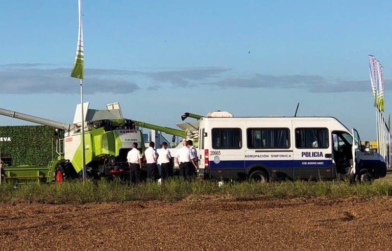 Importante operativo de seguridad por la llegada de Macri a Expoagro.