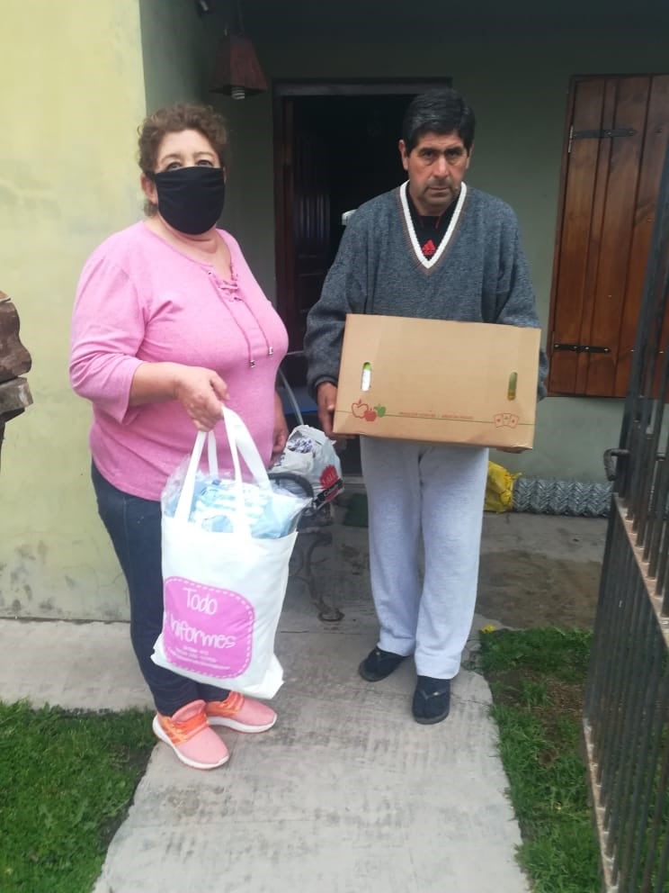 Algunas de las donaciones que le llevaron a la familia de Eliana.