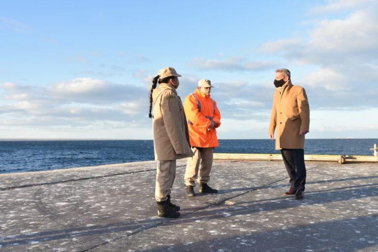 Visita a las obras del puerto de Madryn