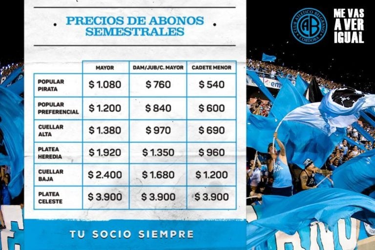 BElgrano socios precios