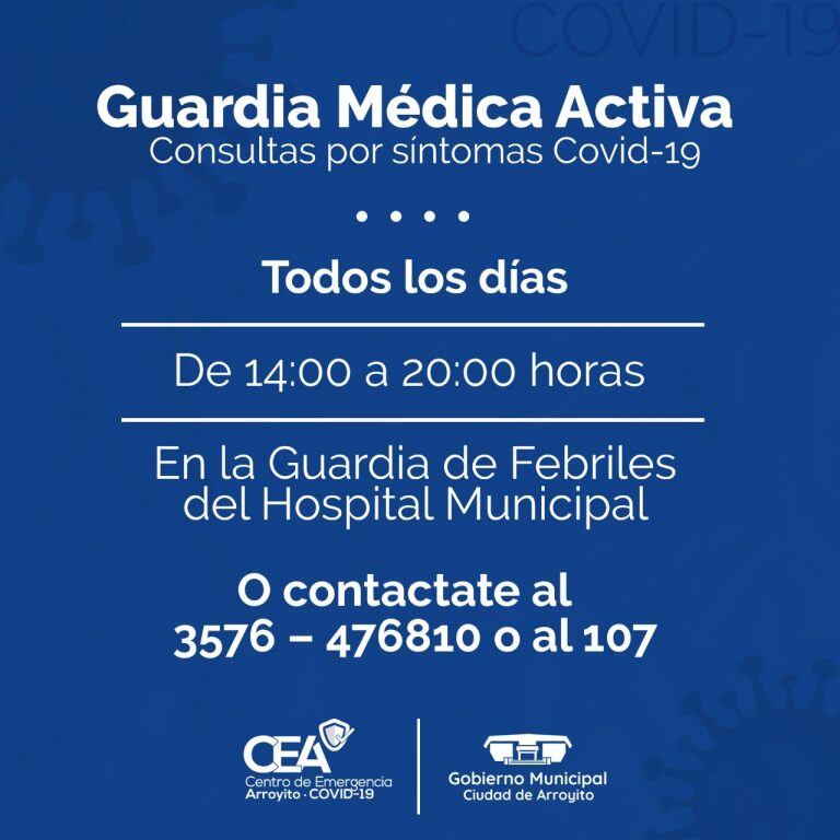 Guardia Covid 19 en Arroyito