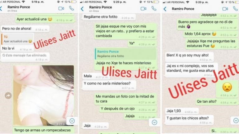 Ulises Jaitt difundió supuestos chats comprometedores de la pareja de Florencia Peña