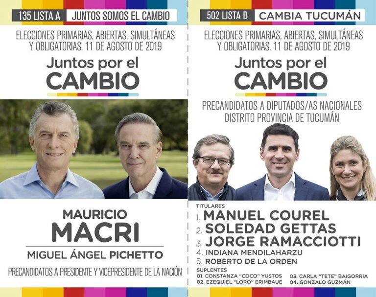 Voto de Cambiemos.