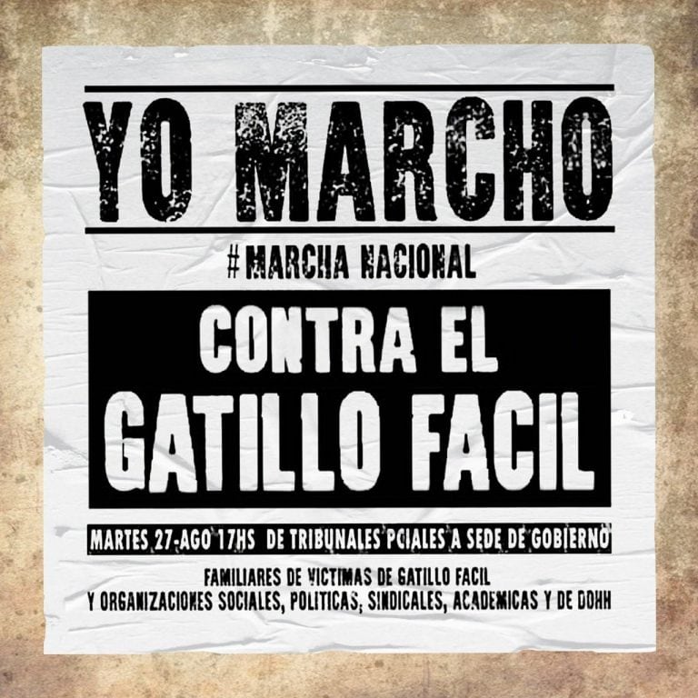 Rosario marcha contra el gatillo fácil. (Twitter)