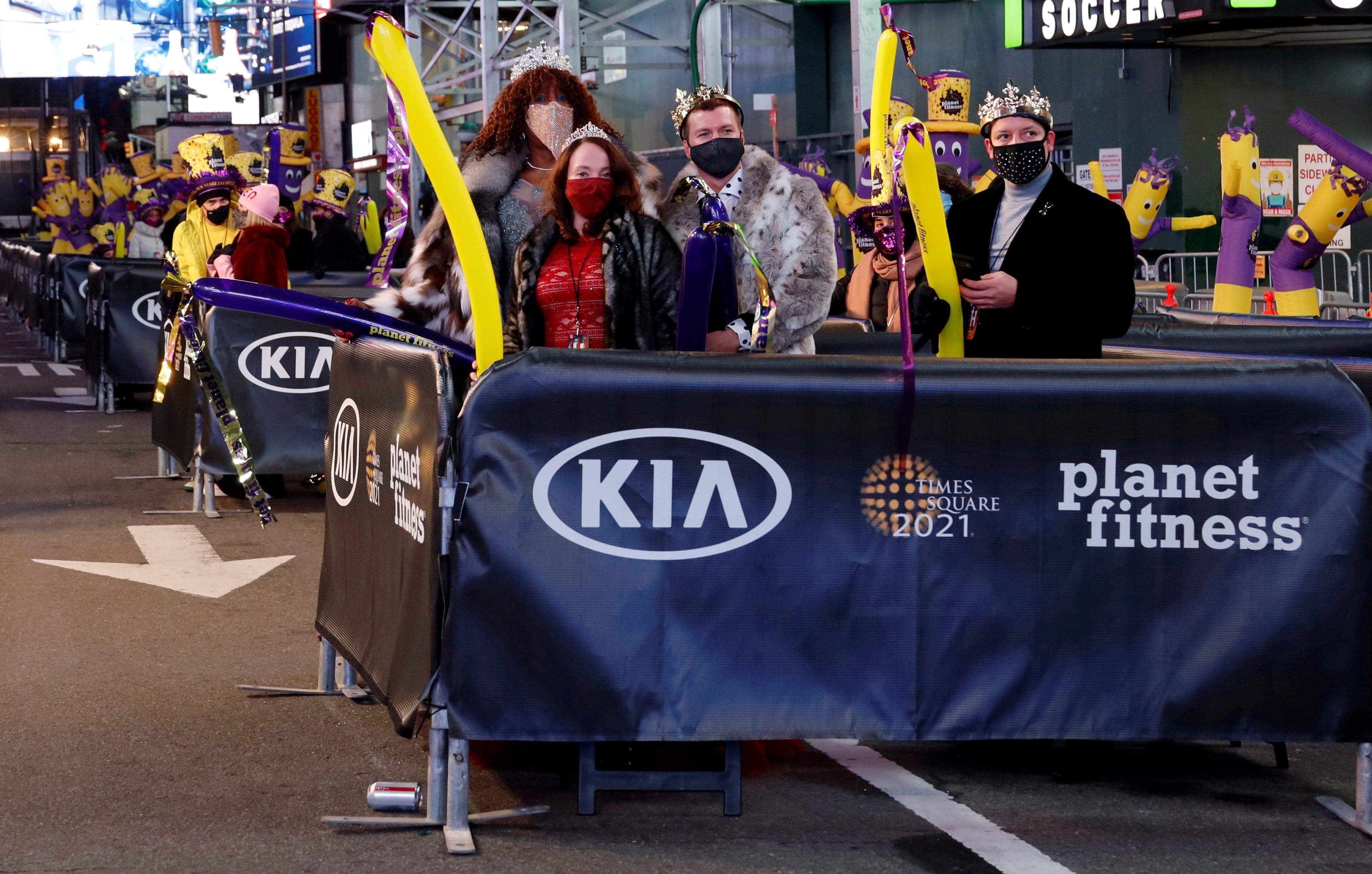 Festejos atípicos en Times Square para recibir al 2021.