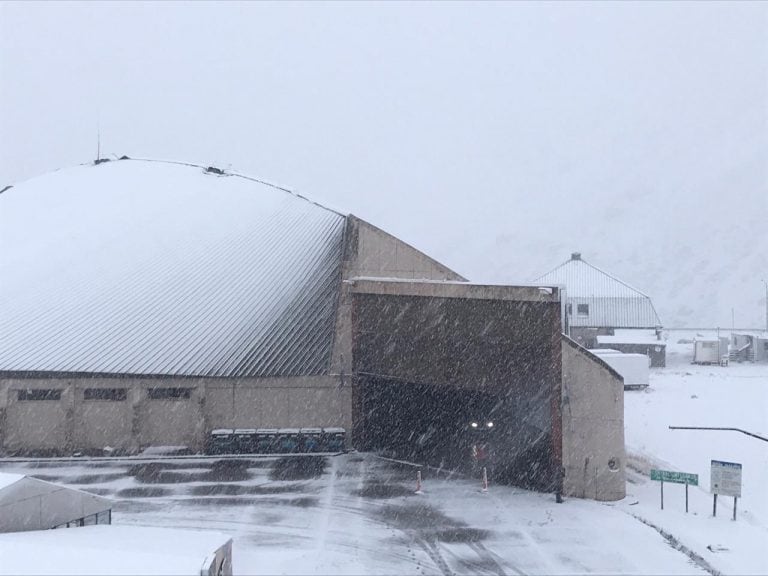 Nevadas en el Paso Internacional Cristo Redentor.