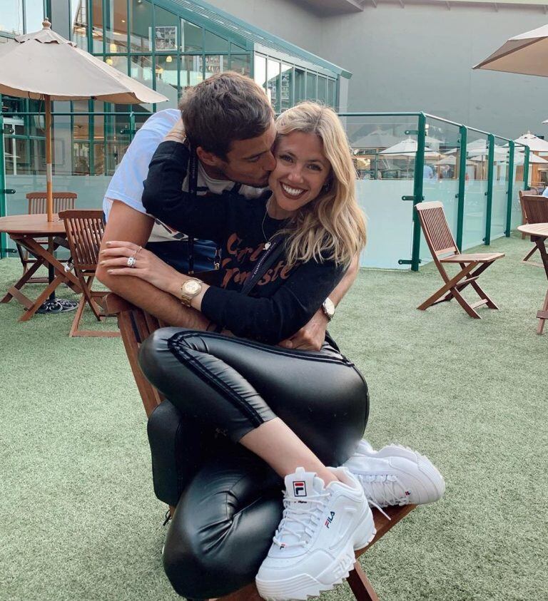 Guido Pella y Stephanie Demner (Foto: Instagam)