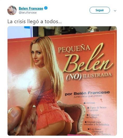 Belén Francese encontró su libro en la sección ofertas y lo mostró en las redes sociales.