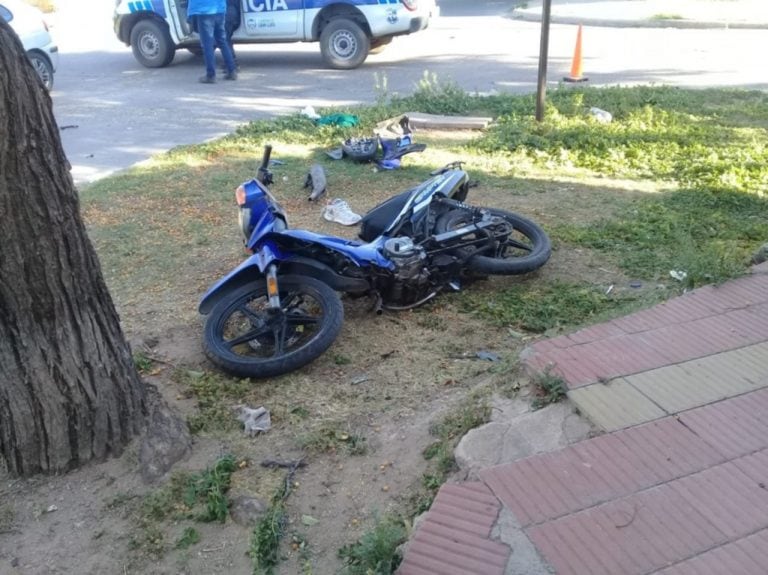 Iba en contramano y resultó herido. Foto: Policía de San Luis