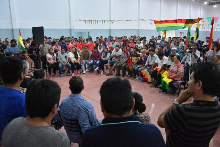 Alberto Rodríguez Saá se reunió con la comunidad boliviana en San Luis.  Foto: ANSL