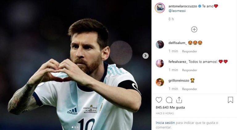 El mensaje de amor que Antonela le dedicó a Messi