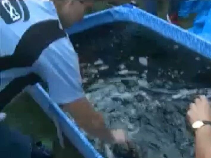 Willy Magia transformó el agua de una pileta en fernet, el sueño de todos.