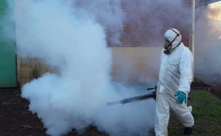 Los trabajos incluyen la fumigación en los barrios.