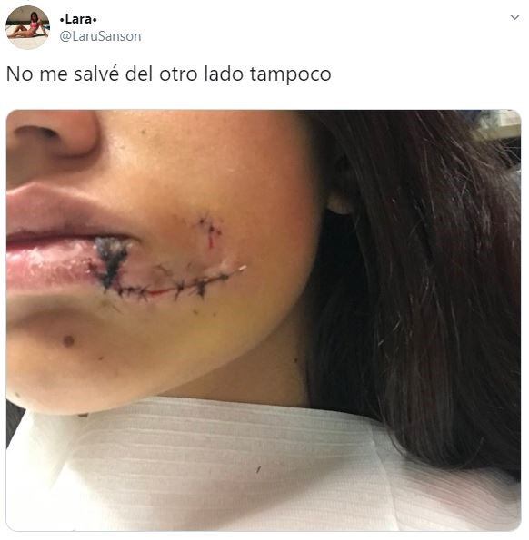 "Sesión de fotos con Kenai sale mal", aseguró la joven (Foto: captura Twitter)