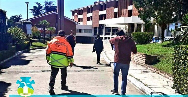 Instalaciones de Casa Serrana en Huerta Grande. (Foto: captura / video difundido).