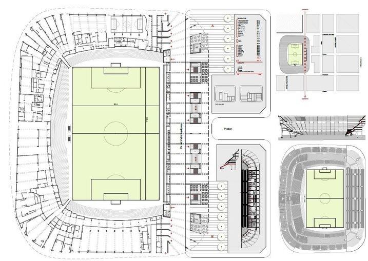 Plano del proyecto de la nueva Bombonera.