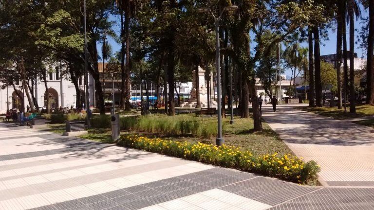 La renovación urbana de la Plaza Mitre demandó la suma de $32.408.468 pesos. (Vía Tucumán)