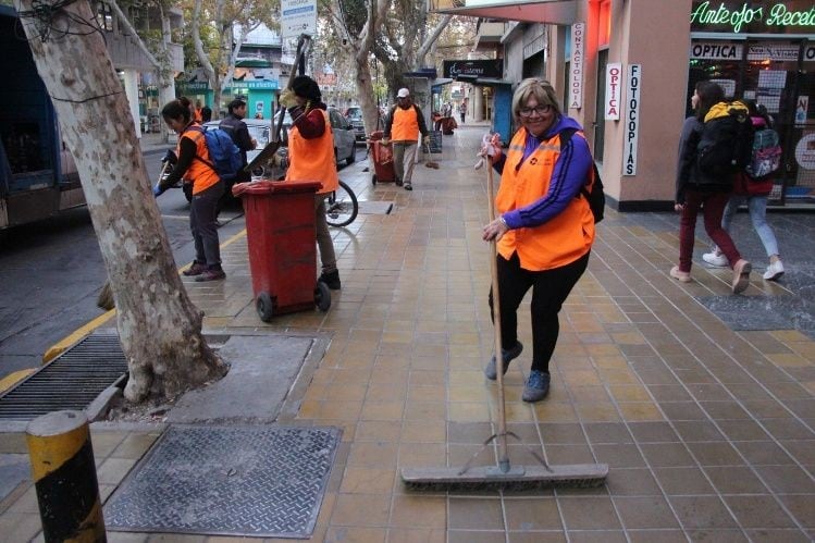 El servicio de limpieza, normal en Capital.