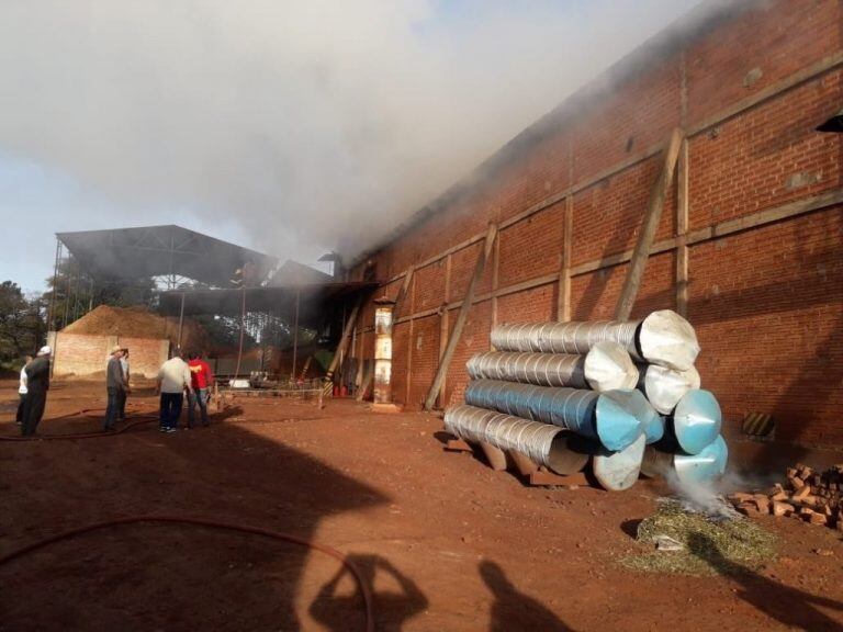 Incendio de un secadero en Andresito