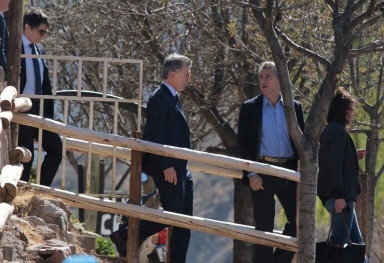 Mauricio Macri en Potrerillos.