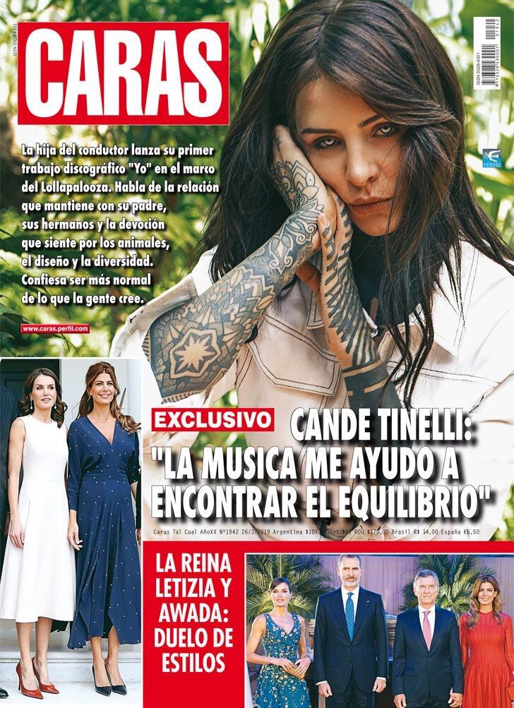 Candelaria Tinelli brindó una entrevista a Revista Caras y contó cómo se prepara para el Lollapalooza