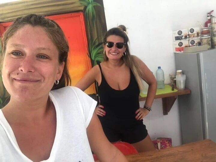 Ceeste Daniela Cevasco, accidentada en Holbox, México junto a su amiga Florencia Losada (Clarín)