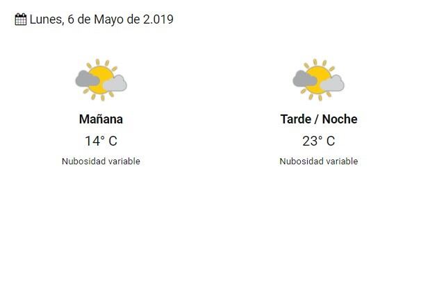 Pronóstico del SMN para el lunes. (SMN)