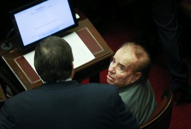 El senador y ex presidente, Carlos Menem.(EFE/David Fernández)