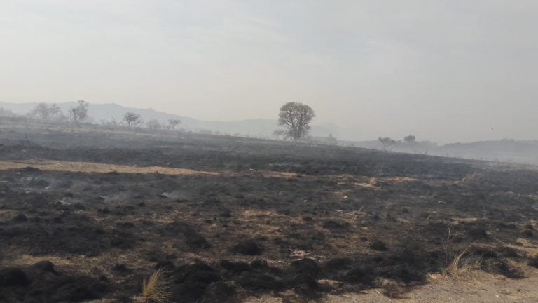 Un sector de Estancia Santa Rosa, ya fue contenido. (Foto: gentileza Noelia Lamagni).