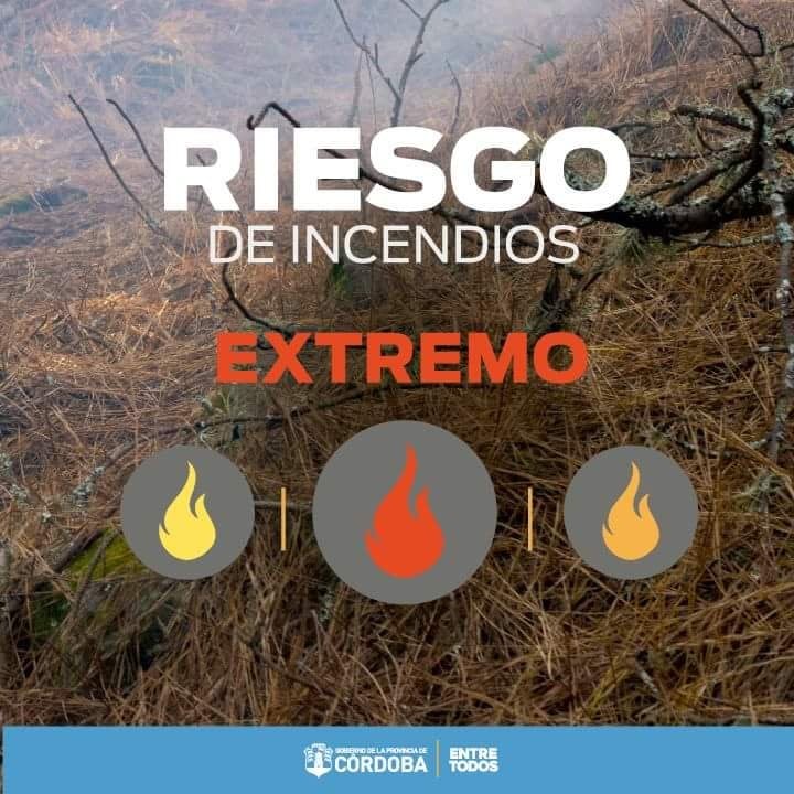 Alerta extrema por incendios forestales en Punilla.