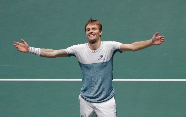 El kazajo Alexander Bublik tras ganar su partido. (Foto:REUTERS/Susana Vera)