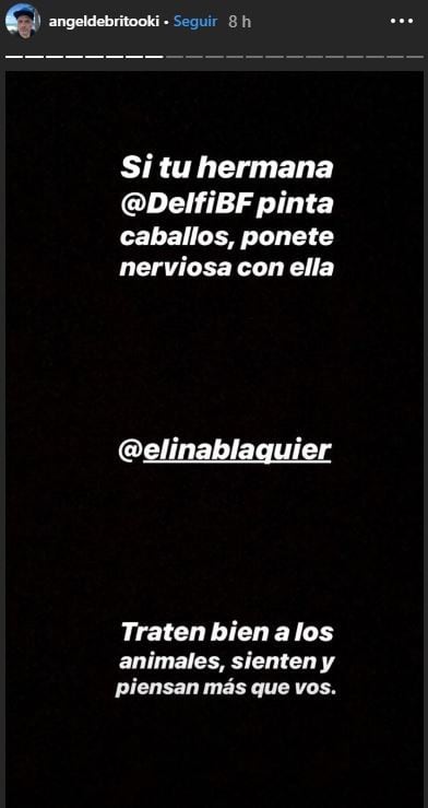 La respuesta de Ángel de Brito. (Instagram)