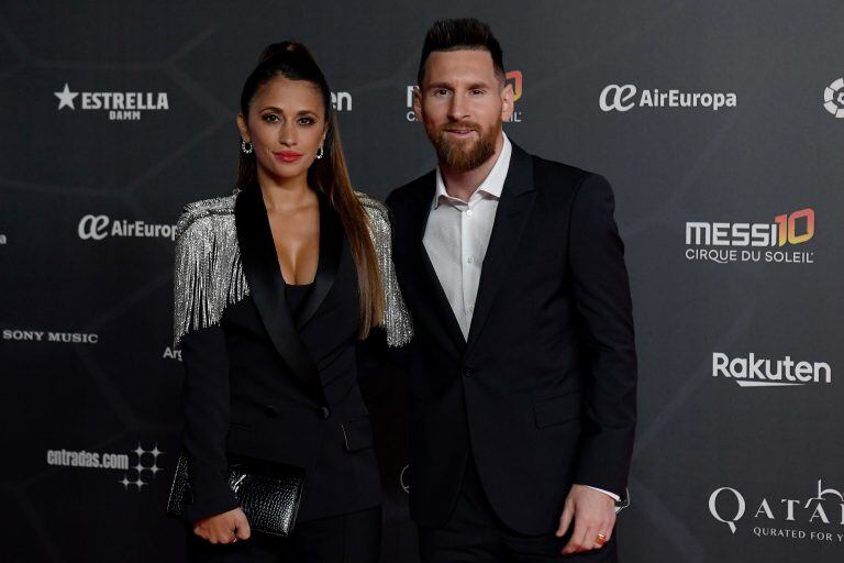 Leo Messi y Antonella.