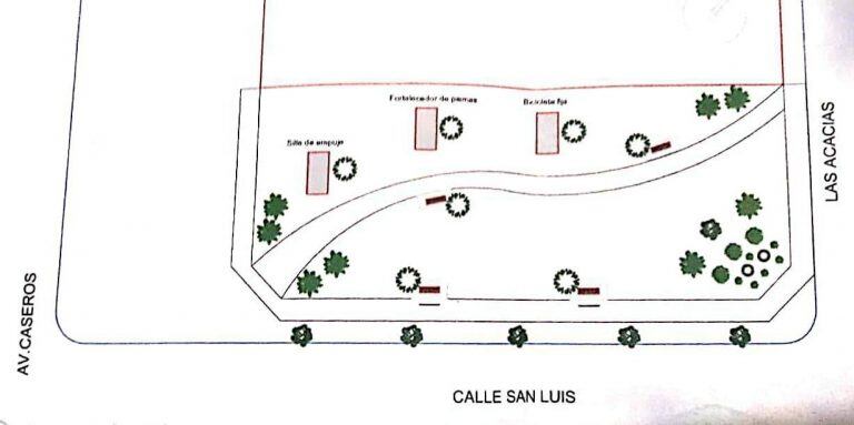 Planos Plazoleta barrio Los Aromos (prensa municipalidad)