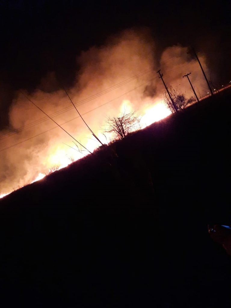 Incendio en un campo de San Francisco