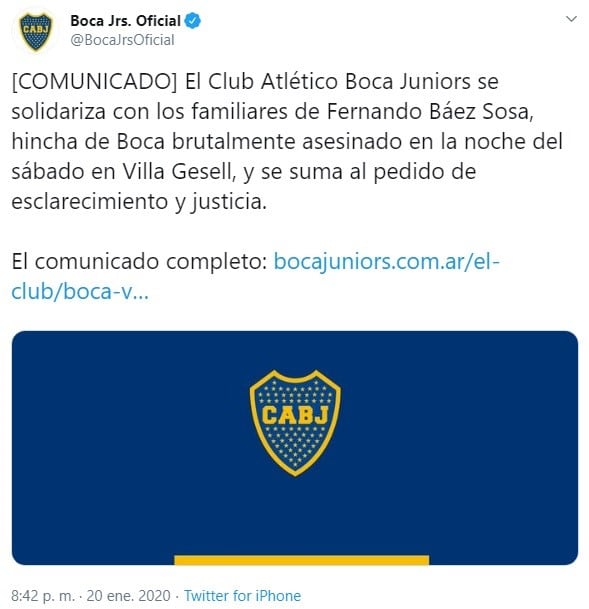 (Twitter: @BocaJrsOficial)